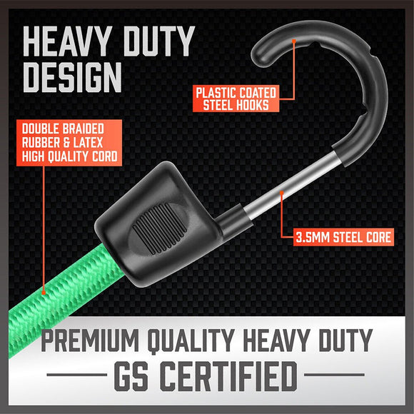 30 - Piece Premium Bungee Cord Assortment Includes 10” to 40” Bungee Cords, Canopy Ties & Tarp Clips - RnR Galore