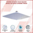 300mm Shower Head Square 304SS Polished Chrome Finish - RnR Galore