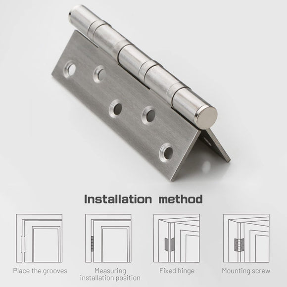 304 Flat Pin Hinge Spring 2Pack 100mm Folding Butt Door Cabinet Hinges Folding Furniture Hardware - RnR Galore