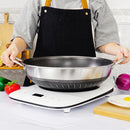 304 Stainless Steel 34cm Non - Stick Stir Fry Cooking Double Ear Kitchen Wok Pan with Lid Honeycomb Double Sided - RnR Galore