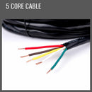 30M X 5 Core Wire Cable Trailer Cable Automotive Boat Caravan Truck Coil V90 PVC - RnR Galore