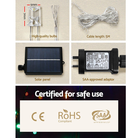 320 LED 5M Christmas Lights Solar String Fairy Light Jingle Jollys - RnR Galore