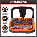 32Piece 1/4" Mini Double Head Screwdriver Bit and Ratchet Set CRV Steel Durable - RnR Galore