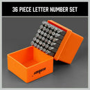 36Pc 6mm Number & Capital Letter Stamp Set Punches Metal Plastic Wood Leather - RnR Galore
