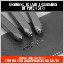 36Pc 6mm Number & Capital Letter Stamp Set Punches Metal Plastic Wood Leather - RnR Galore