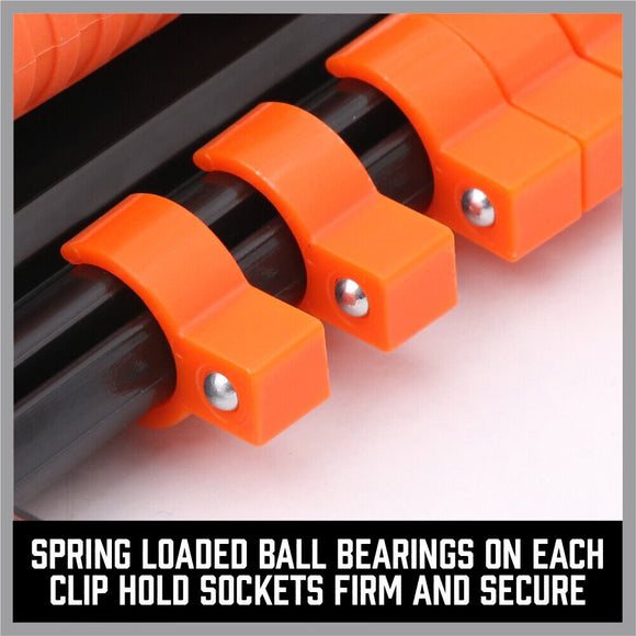 3Pc Socket Rails 66 Socket Holder Space Organiser Garage Rack 1/4" 3/8" 1/2" - RnR Galore