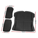 3PCS Car Rear Front Cargo Trunk Toolbox Luggage Rubber Mats for Tesla Model 3 2021 - 2022 - RnR Galore