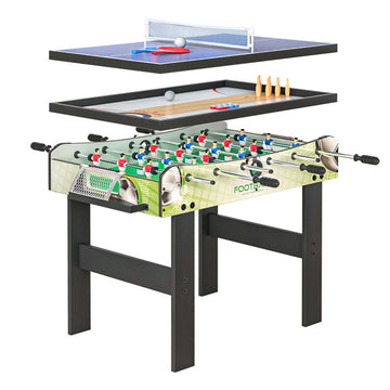 4 - in - 1 Games Table Soccer Foosball Table Tennis Bowling Shuffleboard Party Gift - RnR Galore