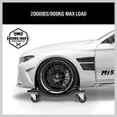4 x Heavy Duty Wheel Dolly 450 kg 1000 lb Car Vehicle Positioning Jack Platform - RnR Galore