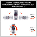 4 x Heavy Duty Wheel Dolly 450 kg 1000 lb Car Vehicle Positioning Jack Platform - RnR Galore