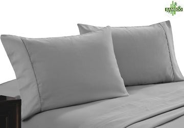 400 thread count bamboo cotton twin pack pillowcase silver - RnR Galore