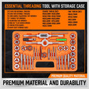40Pc Tap And Die Set Metric Szie Screw Screwdriver Thread Drill W/t Pitch Gauge - RnR Galore