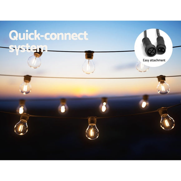 41m Solar Festoon Lights Outdoor LED String Light Chritsmas Decor Party - RnR Galore