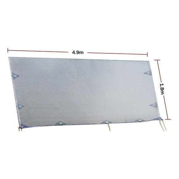 4.9m Caravan Privacy Screen Side Sunscreen Sun Shade for 17' Roll Out Awning - RnR Galore