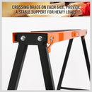 4Pc Mastercraft Sawhorse Metal Folding Non - slip Surface Saw Horse 120KG Capacity - RnR Galore