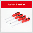 4Pc Pick Hook Set O Ring Oil Seal Remover Non - Slip Rubber Handle Red Local Stock - RnR Galore