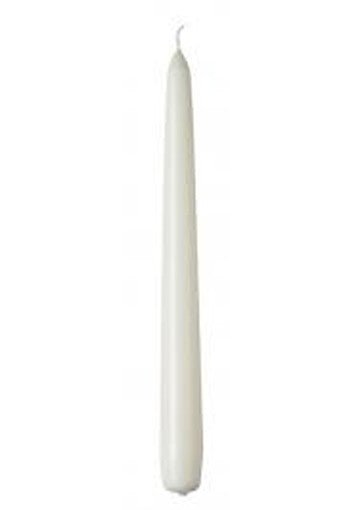 50 bulk buy pack white wax 20cm taper church house vigil candleabra candle 2CM WIDE - RnR Galore