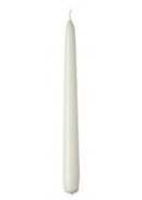 50 bulk buy pack white wax 20cm taper church house vigil candleabra candle 2CM WIDE - RnR Galore