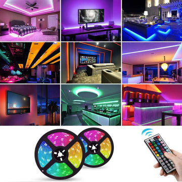 5050 RGB LED Strip Lights Waterproof SMD 300 IP65 5m 12V 44key IR Controller - RnR Galore