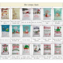 50x70cm Canvas Hessian Christmas Santa Sack Xmas Stocking Reindeer Kids Gift Bag, Cream - Reindeer - RnR Galore