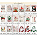 50x70cm Canvas Hessian Christmas Santa Sack Xmas Stocking Reindeer Kids Gift Bag, Merry Christmas Golden Tree - RnR Galore