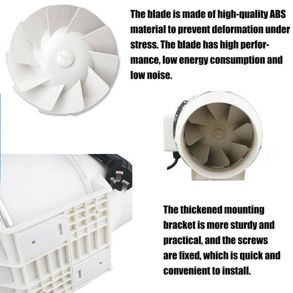 6'' Extractor Fan Duct Hydroponic Inline Exhaust Vent Industrial - RnR Galore