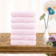 6 piece ultra light cotton face washers in baby pink - RnR Galore