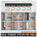 64" Wall Mount Tool Hanger Garden Storage Organizer Mop Broom Holder Hook Pegs - RnR Galore