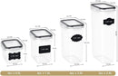 7 Pieces Plastic BPA Free Food Storage Containers for Kitchen (Black) - RnR Galore