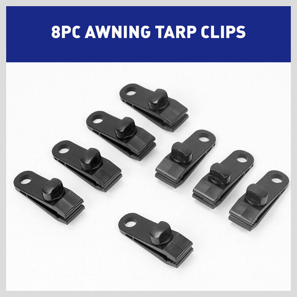 8Pc Awning Tarp Clamp Set Clips Hangers Survival Tent Emergency Grommet - RnR Galore