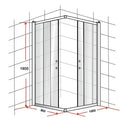 900 x 1000mm Sliding Door Nano Safety Glass Shower Screen By Della Francesca - RnR Galore