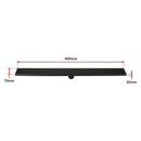 900mm Bathroom Shower Black Grate Drain w/Centre outlet Floor Waste Square Pattern - RnR Galore