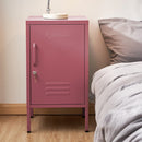 ArtissIn Bedside Table Metal Cabinet - MINI Pink-8