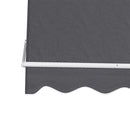 Instahut Retractable Fixed Pivot Arm Window Awning Outdoor Blinds 2.1X2.1M Grey-4