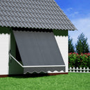 Instahut Retractable Fixed Pivot Arm Window Awning Outdoor Blinds 2.1X2.1M Grey-7