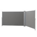 Instahut Side Awning Sun Shade Outdoor Retractable Privacy Screen 1.8X6M Grey-1