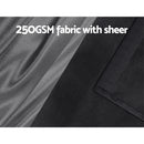 Artiss 2X 132x274cm Blockout Sheer Curtains Black-5