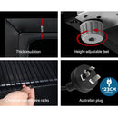 Devanti 98L Bar Fridge Glass Door Mini Fridges Freezer Black-6