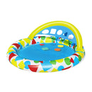 Bestway Kids Pool 120x117x46cm Inflatable Play Swimming Pools w/ Canopy 45L-1