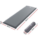 Weisshorn Self Inflating Mattress Camping Sleeping Mat Air Bed Pad Single Grey-2