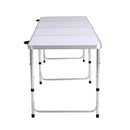 Weisshorn Folding Camping Table 240CM Portable Outdoor Picnic BBQ Aluminium Desk-4
