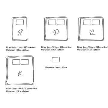 Cosy Club Cotton Bed Sheets Set Red Beige Cover Single - 0