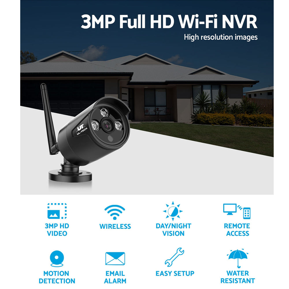 UL-tech Wireless CCTV 3MP Camera Bullet - 0