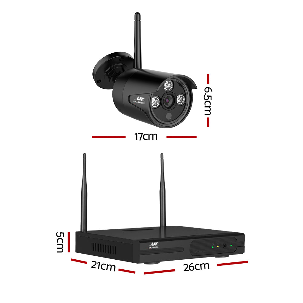 UL-tech Wireless CCTV Security System 8CH NVR 3MP 8 Bullet Cameras 4TB - 0
