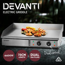 Devanti Commercial Electric Griddle 73cm BBQ Grill Plate 4400W-5
