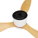 Devanti 52'' Ceiling Fan DC Motor w/Light w/Remote - Light Wood-3