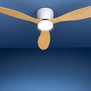 Devanti 52'' Ceiling Fan DC Motor w/Light w/Remote - Light Wood-7