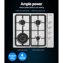 Devanti Gas Cooktop 60cm Stove Hob Silvir-5