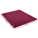 Giselle Electric Throw Rug Heated Blanket Fleece Red-7