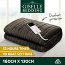 Giselle Bedding Electric Throw Blanket - Chocolate-3